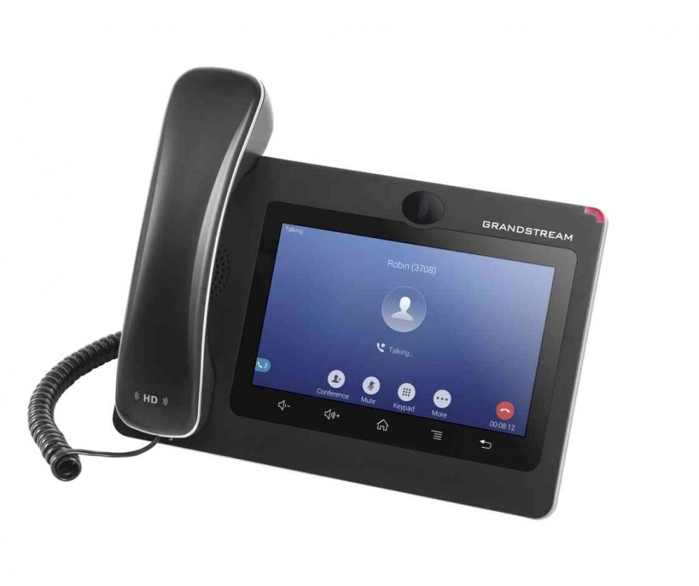 Telefono ip android de videoconferencia gigabit con 16 cuentas sip,pantalla tactil capacitiva de 7 pulgadas,audio hd,wifi doble banda,bluetooth.