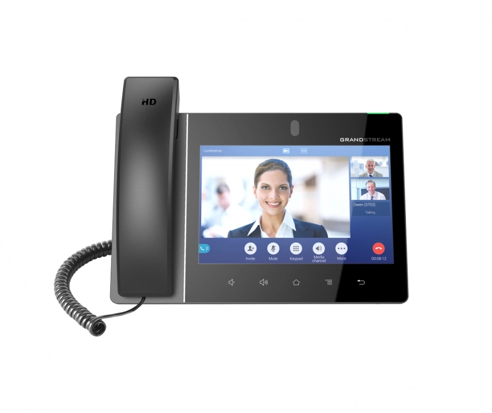 Teléfono ip android grandstream gxv3380 de videoconferencia gigabit con 16 cuentas sip - pantalla táctil capacitiva de 8 pulgadas, cámara 2 megapíxeles, aud