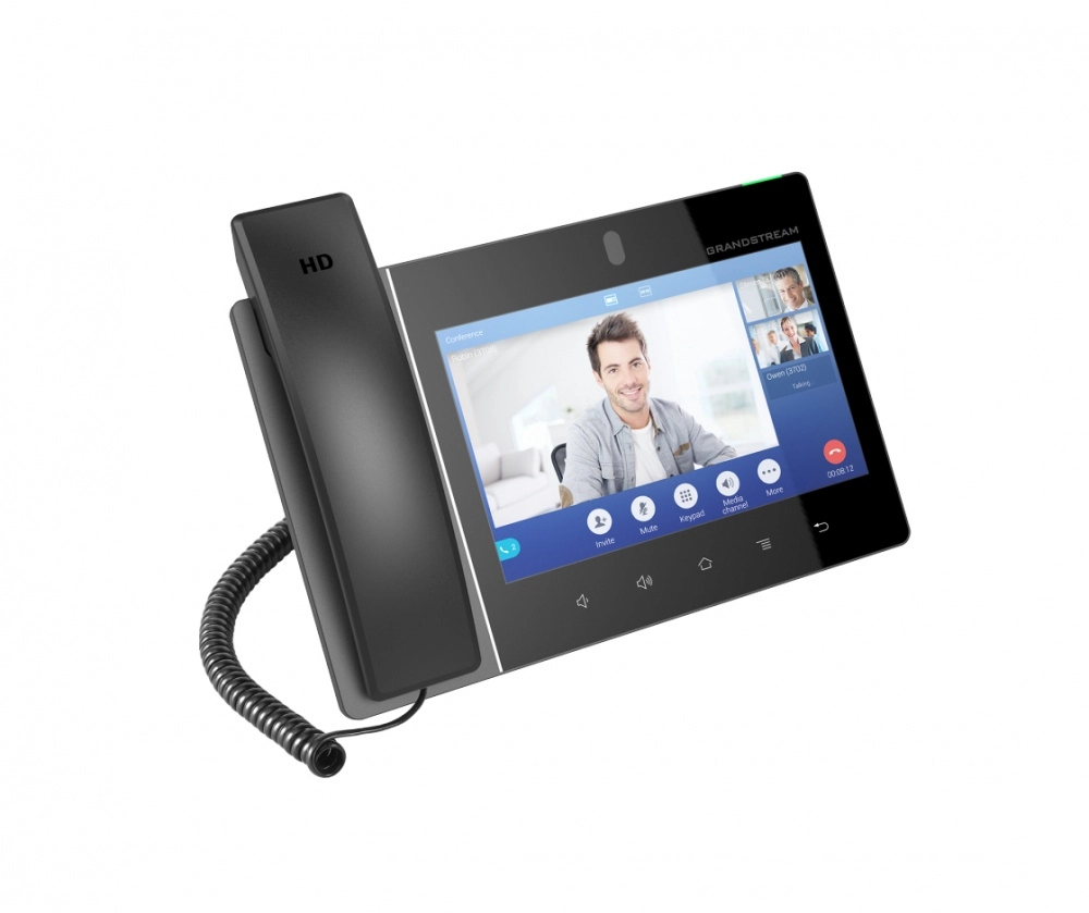 Teléfono ip android grandstream gxv3380 de videoconferencia gigabit con 16 cuentas sip - pantalla táctil capacitiva de 8 pulgadas, cámara 2 megapíxeles, aud