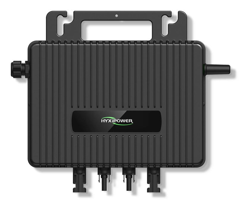 Hyxipower hyxm1000s - microinversor residencial  potencia salida 1000w  comunicación sub-1g  conexión hasta 2 módulos protección ip67  diseño tipo gancho  plug & play