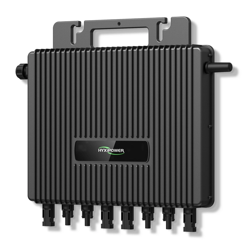 Hyxipower hyxm2000s - microinversor residencial  potencia salida 2000w  comunicación sub-1g  conexión hasta 4 módulos protección ip67  diseño tipo gancho  plug & play