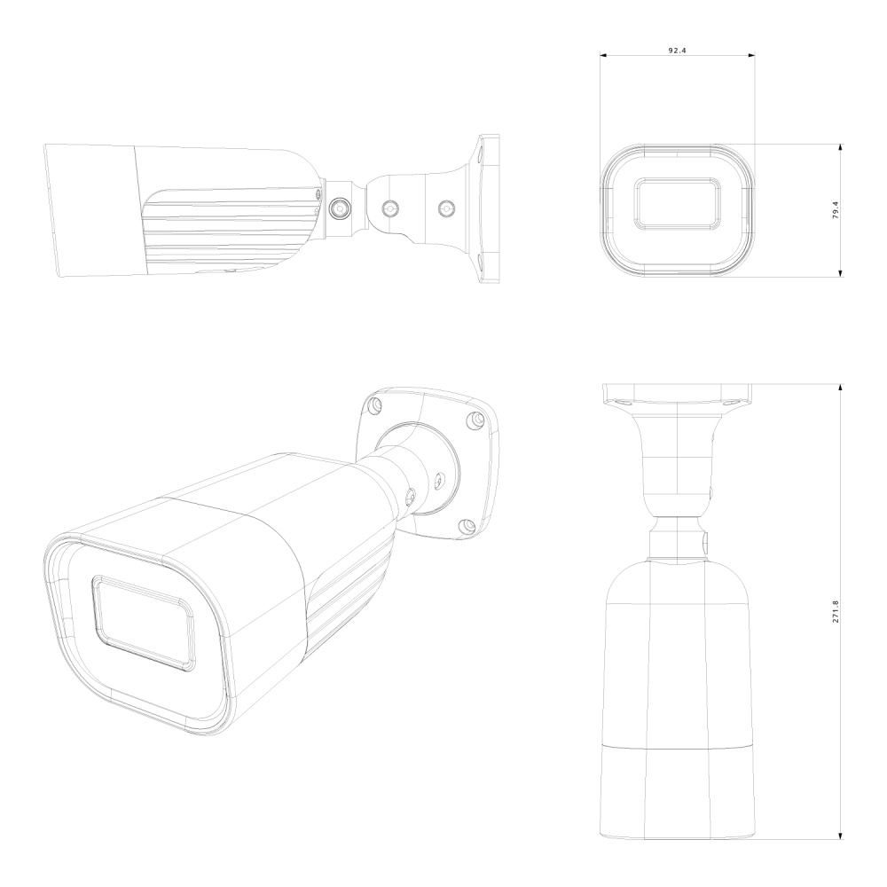 Camara ip / provision isr / i6-340lprn-mvf2 / tipo bala / 4 mp / lente 2.8mm /ir de 60m / s-sight / varifocal motorizado / alarma/audio in/out