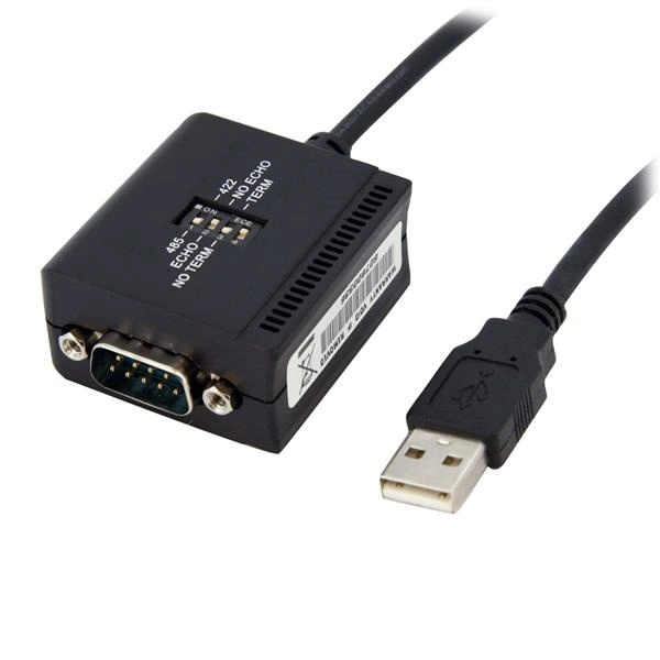 Startech.com cable 1.8m usb a puerto serial rs422 y 485 db9 con retención puerto com - negro