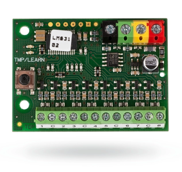 Modulo bus de conexion de detectores magneticos, el modulo permite conectar hasta 8 contactos magneticos en el bus de datos del sistema jablotron 100+. la conexion se puede elegir en un bucle de desconmutacion, un bucle simplemente equilibrado (r = 1 k) o un bucle activado por pulsos repetidos