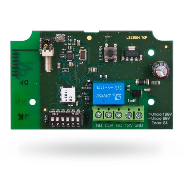 Modulo inalambrico de señalizacion de las salidas pg, el modulo inalambrico de señalizacion ja-151n (2 a60 v) hace el control del estado de la salida pg seleccionada (pg 1 a pg 32). la salida es direccionada al modulo mediante los switch dip
