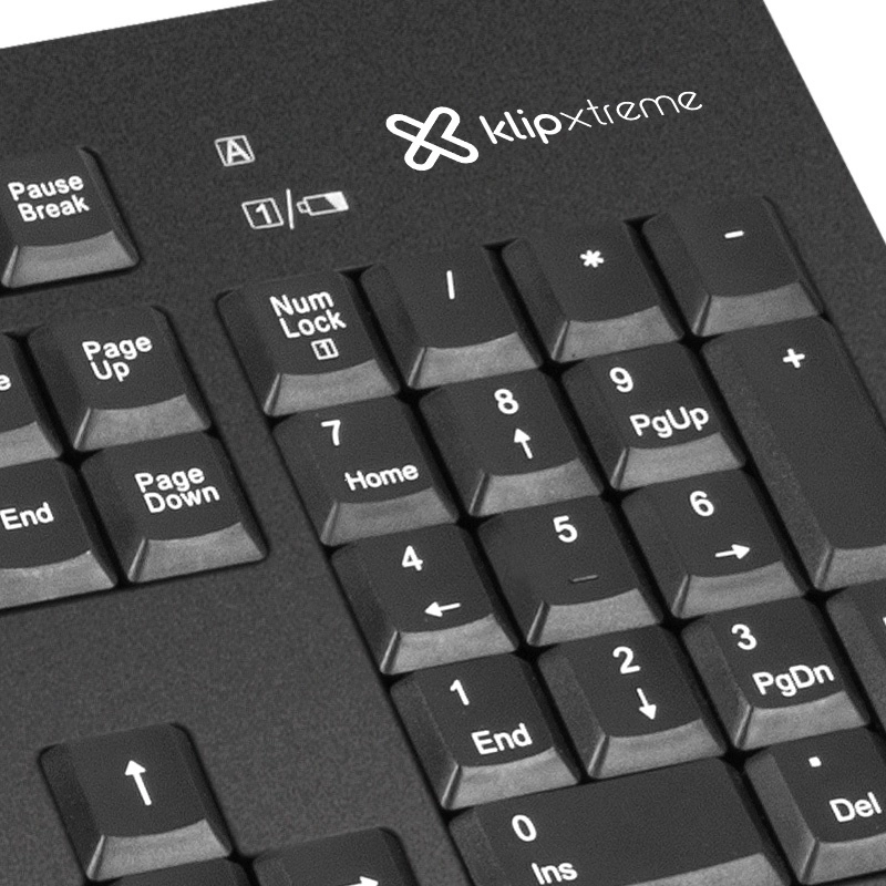Teclado y mouse inalámbricos klip xtreme inspire kck-265e 2.4 ghz color negro