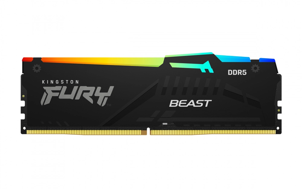 Memoria dimm ddr5 kingston (kf556c36bbea-64)  64gb (1x64gb) 5600mhz, cl36, fury beast rgb