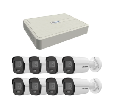 Kit ip 1080p kipcv2m/8b / nvr de 8 canales / 8 cámaras ip bala colorvu