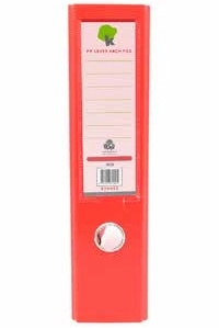 Techmakro kit 4 carpetas de carton forrada de pvc rojo para archivo