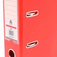 Techmakro kit 4 carpetas de carton forrada de pvc rojo para archivo