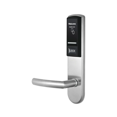 Zkteco lh3000l - cerradura izquierda para hotel con tecnología mifare 13.56 mhz, compatible con puertas de 40 a 55 mm de grosor, 2 pestillos de seguridad, fabricada en acero inoxidable, capacidad de registro de 224 eventos