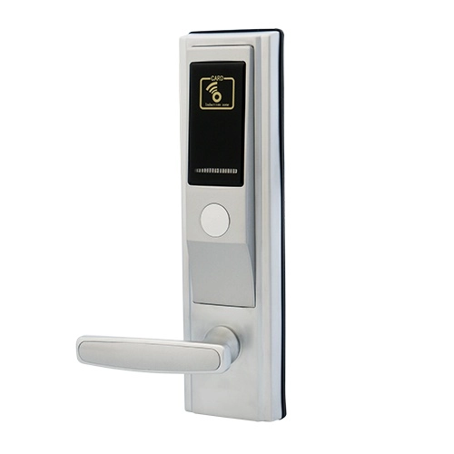 Zkteco lh3600l - cerradura izquierda para hotel con tecnología mifare 13.56 mhz, compatible con puertas de 35 a 55 mm de grosor, estándar americano, con 5 pestillos de seguridad