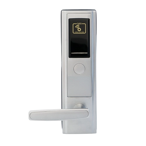 Zkteco lh3600r - cerradura derecha para hotel con tecnología mifare 13.56 mhz, compatible con puertas de 35 a 55 mm de grosor, estándar americano, con 5 pestillos de seguridad