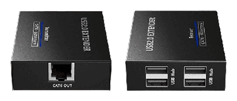 Saxxon lkv100usb - extensor usb 1 puerto usb de entrada permite extender hasta 4 puertos usb de salida hasta 150m con cable cat6com patible con windows & mac & linux
