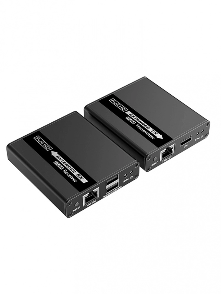 Saxxon lkv223kvm - kit extensor kvm de video hdmi y puerto usb 1080p @ 60 hz hdr hasta 70 metros con cat66a7 cero latencia loop hdmi en transmisor salida de audio función edid