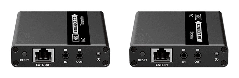 Saxxon lkv223p - kit extensor de video hdmi resolucion 4k 60 hz hasta 70 metros con cat6 6a 7 cero latencia loop hdmi soporta hdr infra rojo de 2 vias salida de audio se energiza solo el transmisor
