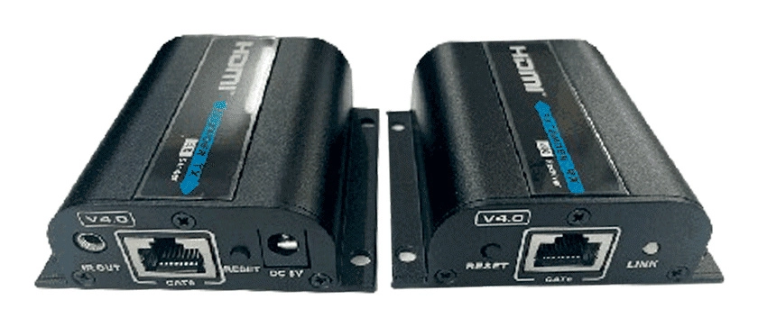 Saxxon lkv372pro-4.0 - kit extensor de video hdmi resolucion 4k cat 6 6a cobre  poc hasta 50 metros loop hdmi en transmisor transmisor ir plug and play solo se energiza el transmisor