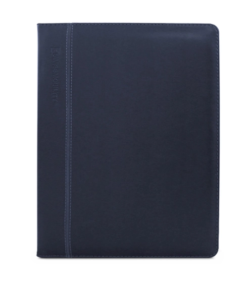 Swissmobility bifolio ejecutivo bernina azul 2 compartimientos internos para hojas y tarjetas