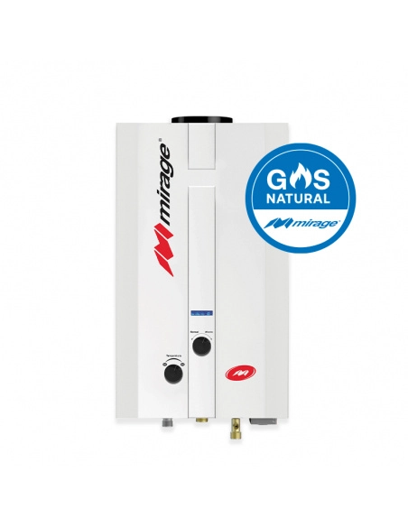 Mirage boiler mbf06ef,de  gas natural,serie flux, 6lmin, blanco basico