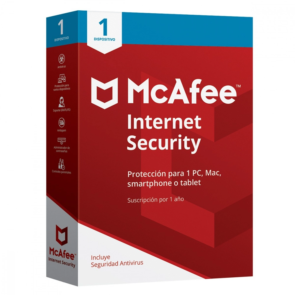 Mcafee internet security 1 device pais de origen usa