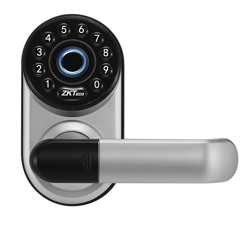 Zkteco ml300 -  cerradura inteligente con teclado y verificación de huella, conectividad bluetooth, capacidad para 100 usuarios, compatible con la app zsmart