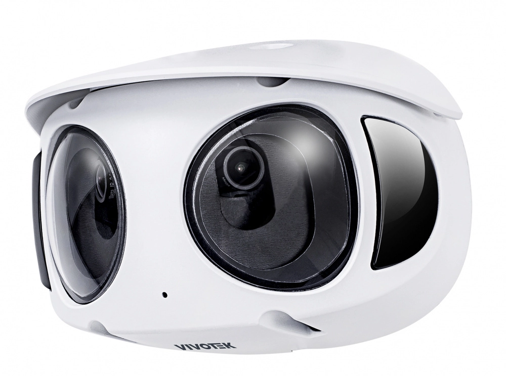 Vivotek ms9390-ehv-v2 - cámara ip panorámica exterior 8 mp (4k) de 180°, con ir 20m, wdr pro, visión snv, además micrófono integrado, smart motion, trend micro, smart stream iii, y protección ip66ik10, onvif, deep search