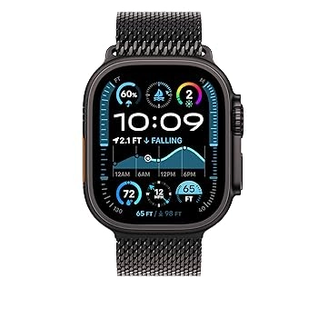 49mm black titanium milanese loop - medium