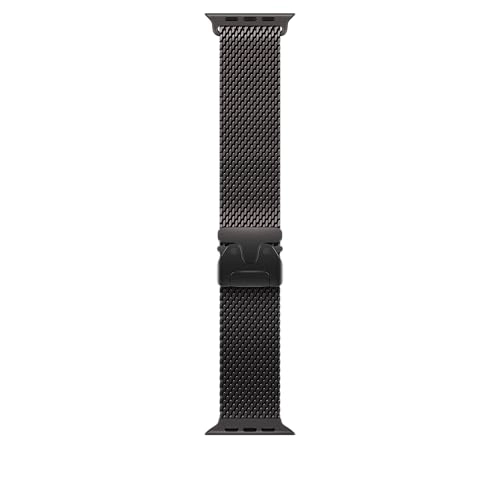 49mm black titanium milanese loop - medium