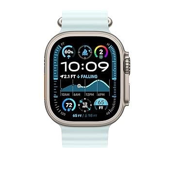 49mm ice blue ocean band extension - natural titanium finish