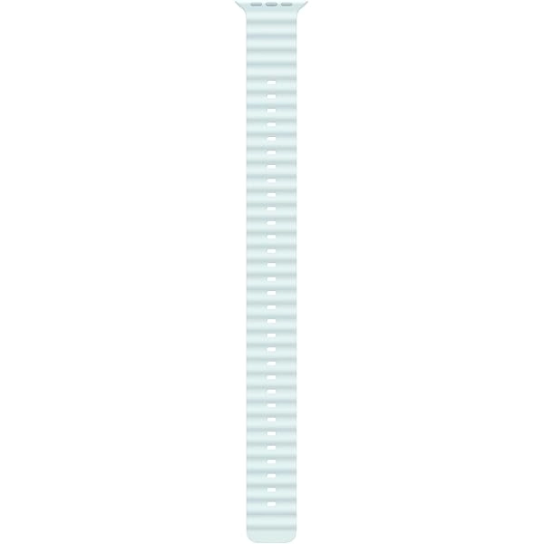 49mm ice blue ocean band extension - natural titanium finish