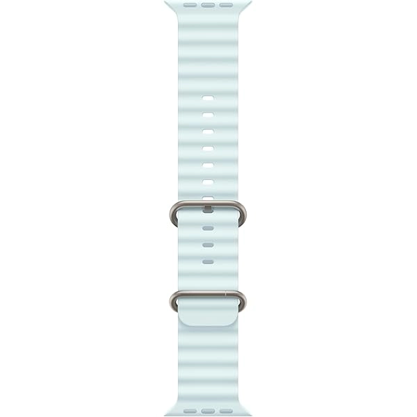 49mm ice blue ocean band extension - natural titanium finish