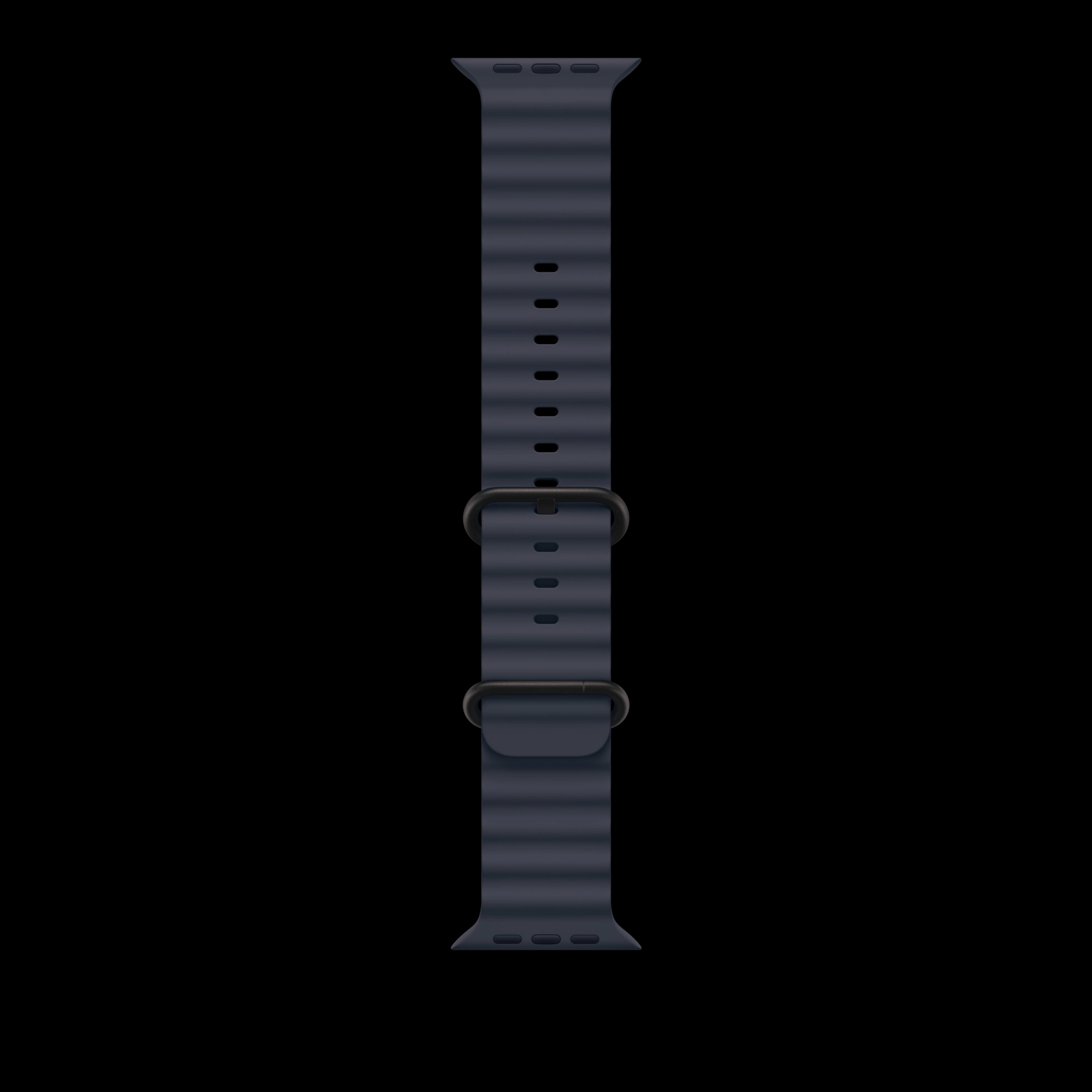 49mm navy ocean band - black titanium finish