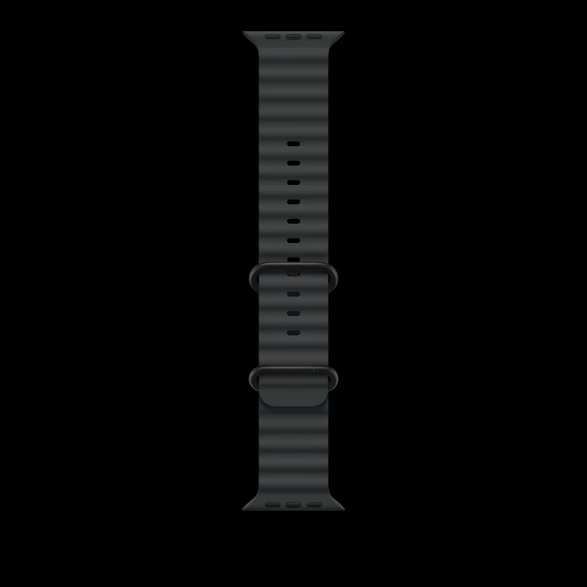 49mm black ocean band - black titanium finish