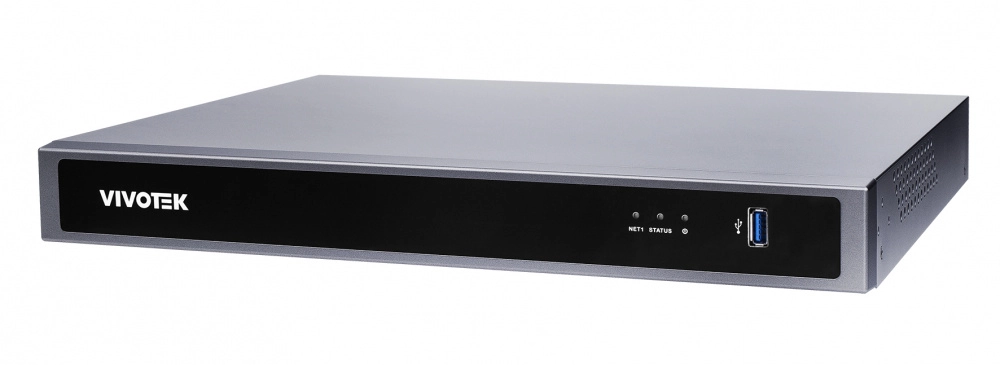 Vivotek nd9426p - nvr 16 canales con 2 bahías y 16 puertos poe ge, además de hdmi 4k y vga, ciberseguridad trend micro, deep search y smart vca search, compatible con ndaa y onvif.