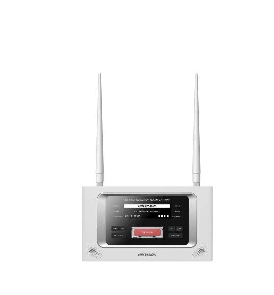 (hikfire) panel inalámbrico de detección de incendio (gateway lora)  pantalla lcd táctil  comunicación hasta 2 km  gestión de 128 dispositivos
