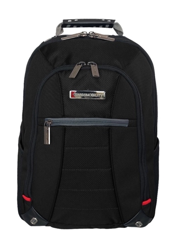 Mochila swissmobility olten 17 3 cierres principales y bolsillo frontal porta botellas color negro