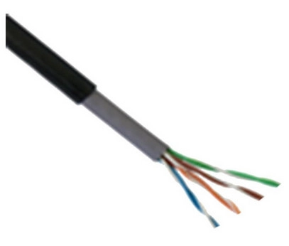 Saxxon outpcat5ecopext - bobina de cable utp cat5e 100  cobre 305 metros exterior con doble forro color negro ideal para cableado de redes