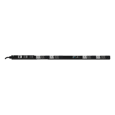 Pdu monitoreable y switchable  48 salidas c13c15c19c21  entrada iec 60309 3p+n+e 6h 30a32a  240 vca  instalación vertical
