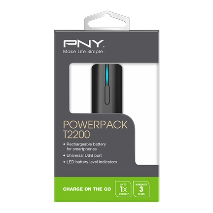 Pny bateria micro usb t2200 color azul