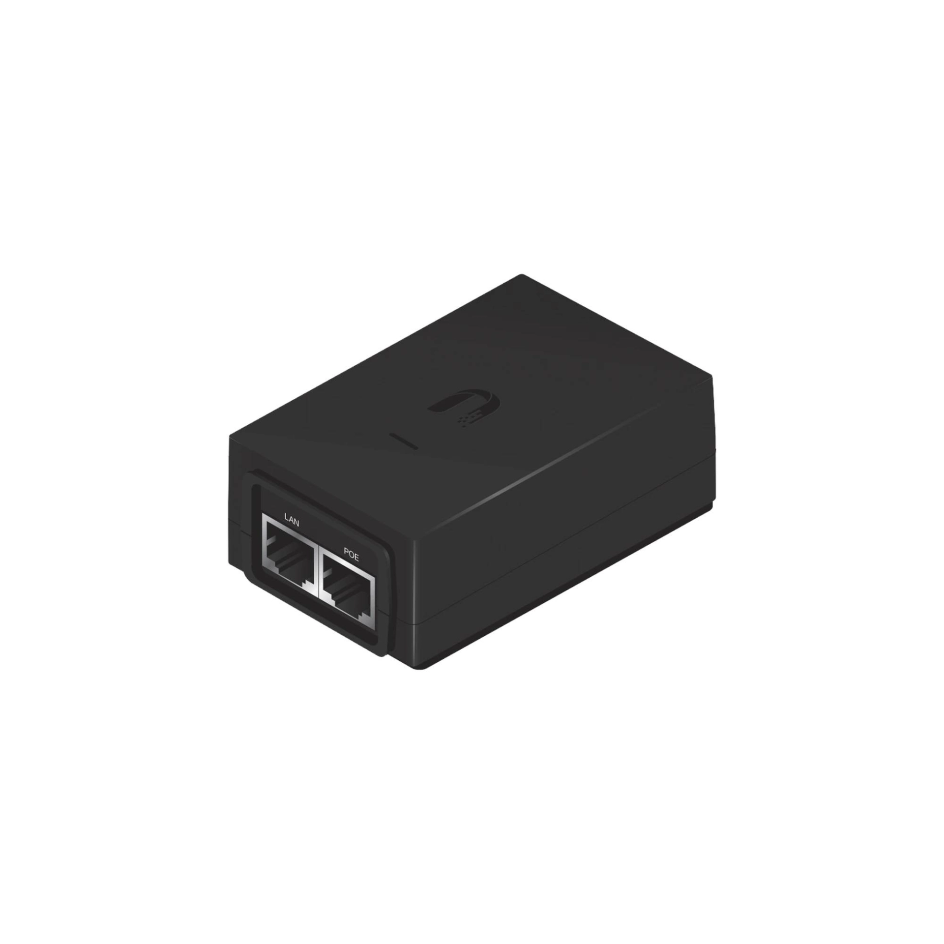 Adaptador poe ubiquiti modelo poe-48-24w - 48 vdc, 0.5 a, fast ethernet (10100 mbps)