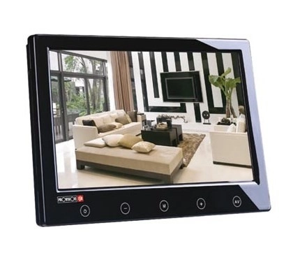 Monitor lcd de 9 ?pulg. dos entradas de video tipo bnc, palntsc, resolucion de 800x480, temperatura de operacion -10 ~ 60 c, alimentaci n 12v  500 ma. peso 450 gramos. incluye soporte para montaje. no incluye fuente de poder.
