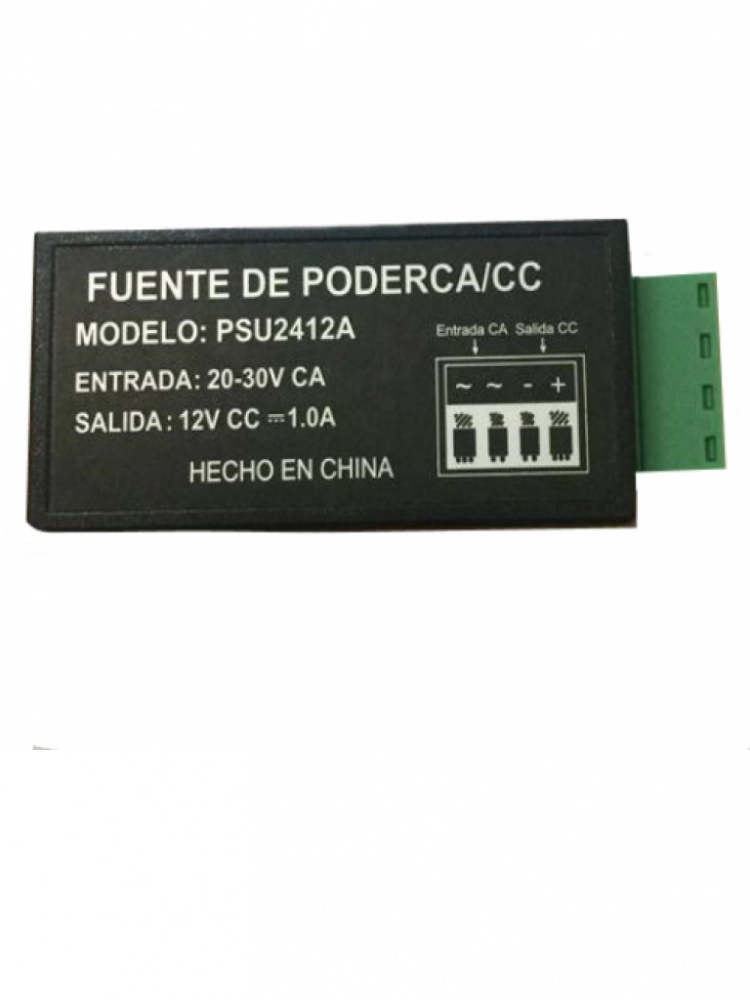 Saxxon psu2412a1 - convertidor de energia corriente alterna a corriente directa voltaje de entrada 20v ca a 30v ca voltaje de salida 12v cd  1 ampere