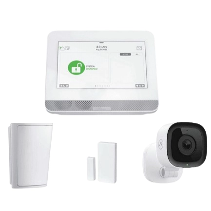 Qolsys iq4 hub video basico - paquete que contiene sistema de alarma iq 4 hub , con pantalla táctil de 7