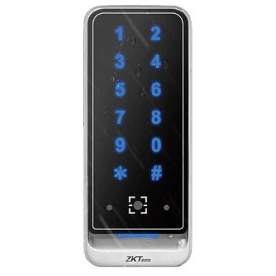 Zkteco qr600vke -  lector esclavo de tarjetas de proximidad id 125 khz  contraseñas  qr  ip65   wiegand  rs485