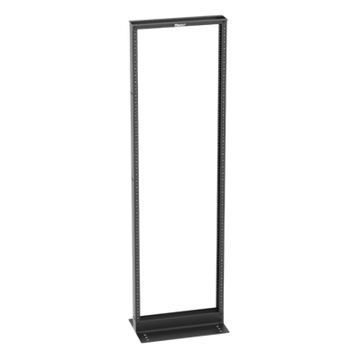 Rack de dos postes  19 in  45 ur  carga 453 kg (997.9 lb)  rieles numerados #12-24  acero  eia-310d