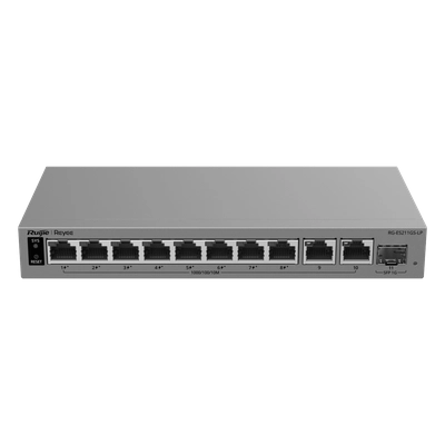 Switch layer 2 smart cloud-managed  11 puertos gigabit  8 puertos poe+ 70 w  1 puerto sfp uplink  protección 6 kv  fanless
