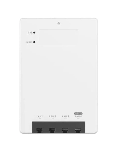 Access point ruijie networks rg-rap72-wall 3570 mbits, 2.4 ghz, 5 ghz, poe, blanco