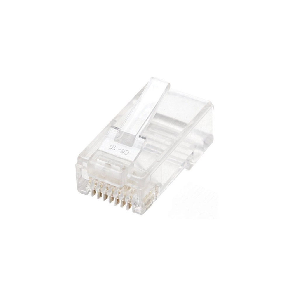 Saxxon s901e - conector plug rj45 para cable utp con guía  cat 6  blindado  paquete 100 piezas