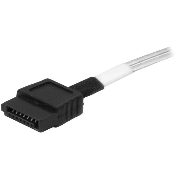 Startech.com cable mini sas interno a sata de 1m - cable sff-8643 a 4x sata - cable for controlador sata, dispositivo de almacenamiento - 6gbits - apantallado - 30 awg - negro, plata