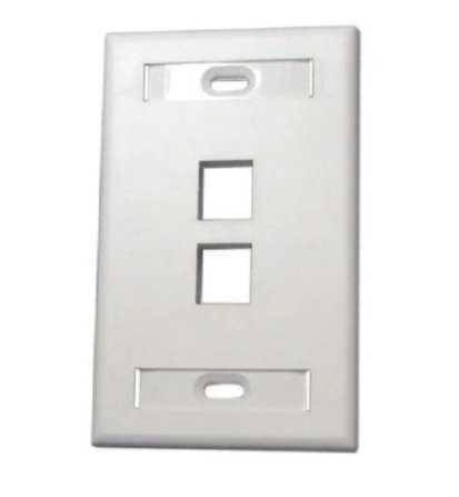 Sbe tech sbe-2517-2p-wt - placa de pared de 2 puerto color blanco para conectores jack rj 45  keystone